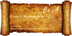 Cseri Alexandra névjegykártya
