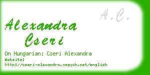 alexandra cseri business card